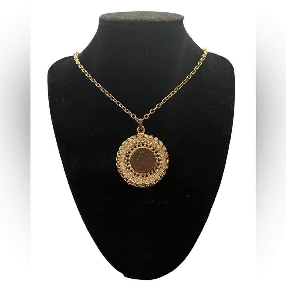 OOAK Vintage Indian Head Penny Necklace